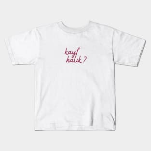 kayf halik - maroon red - Flag color Kids T-Shirt